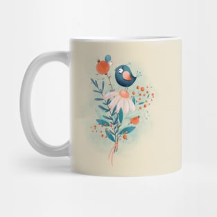 Flowers, bird and bug Mug